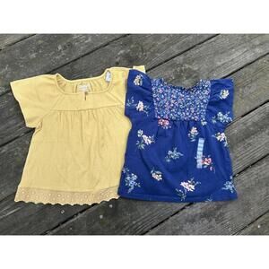 2 x OSHKOSH B’Gosh Tops – Size 6–6X – NWT – Yellow & Blue Floral